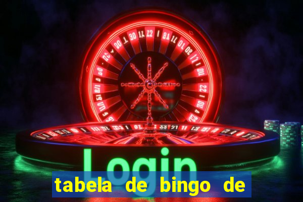 tabela de bingo de 1 a 100